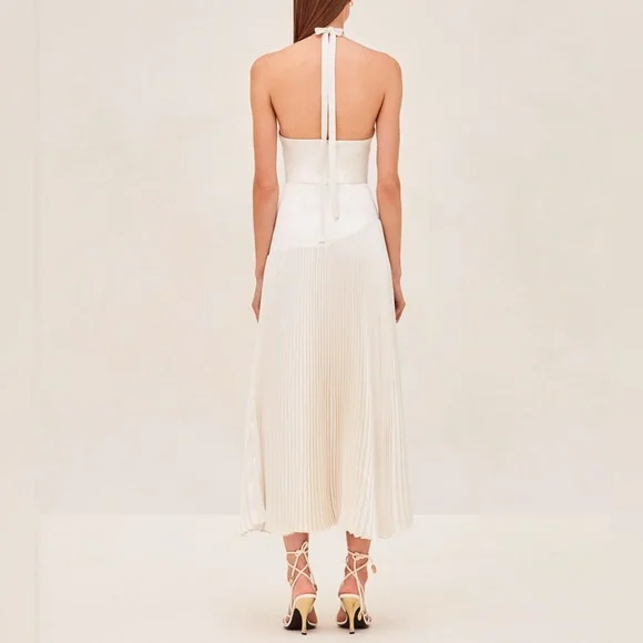 Alexis Saab White Midi Dress Small - Picture 3 of 8